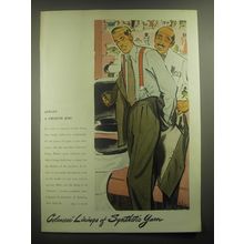 1945 Celanese Fabrics Ad - Always a smooth job