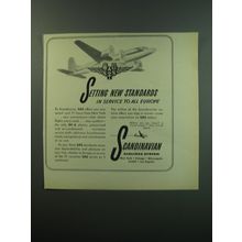 1949 Scandinavian Airlines System Ad - Setting new standards in service to all