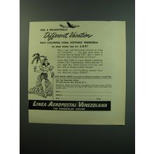 1949 Linea Aeropostal Venezolana LAV Airline Ad - delightfully different