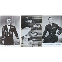 The Duke Of Edinburgh 3x Vintage Royal Real Photo Postcard s