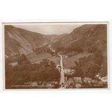 Sychnant Pass and the Village of Dwygyfylchi Postcard RP Caernarfonshire Wales