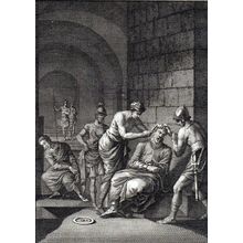 HIRCANUS AND PHAZAEL 1777 William Walker - Jan Luyken ANTIQUE ETCHING