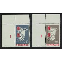 Suriname Television Service 2v Corners 1966 MNH SG#596-597