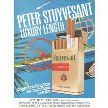 PETER STUYVESANT CIGARETTES tobacco :- Original Vintage 1982 Magazine Advert