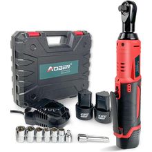 AOBEN Cordless Electric Ratchet Wrench Set, 3/8" 12V Power Ratchet Tool Kit with