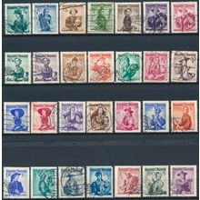 Provincial Costumes: 28 Values - Austria 1948/52 - Used Hinged