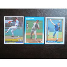 Three (3) Storm Davis Baseball Cards - See Pictures and Description Below