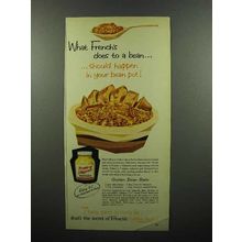 1960 French's Mustard Ad - Should Happen in Bean Pot