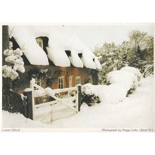 Lower Ufford at Christmas Suffolk 1980s Postcard
