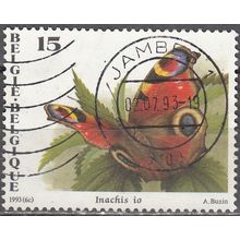 Belgique 1993 Michel 2557 O Cote (2008) 0.30 € Papillon Paon du jour Cachet rond