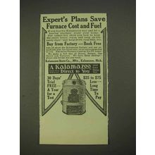 1913 Kalamazoo Stove Ad - Expert's Plans Save