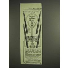 1917 Parker Pen Ad - Easy to Fill and Does it Well