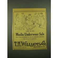 1915 T.H. Williams & Co. Muslin Underwear Ad