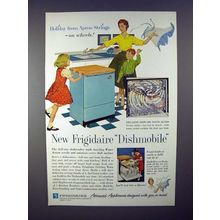 1960 Frigidaire Dishmobile Dishwasher Ad!