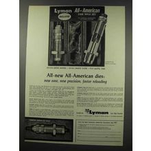 1966 Lyman All-American Dies Ad - Ease, Precision