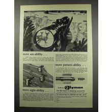 1966 Lyman Ad - Scopes, Sights and Cutts Compensator