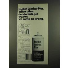 1972 English Leather Plus Deodorant Ad - Get Weaker