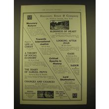1924 Harcourt, Brace & Company Ad - Violet Colquhoun Bell, Blindness of Heart