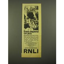 1967 RNLI Royal National Life-Boat Institution Advertisement - Lives depend