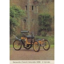 Decauville French 2 Cylinder Voiturette 1898 Car Postcard