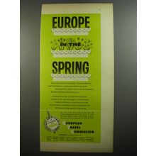 1954 European Travel Commission Ad - Europe in the Spring