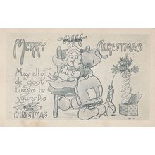 Jack In The Box Christmas Indiana USA Toy Soldier Advertising Postcard