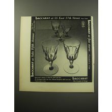 1955 Baccarat Crystal Goblets Advertisement - Biarritz, Bretagne and Avignon