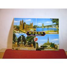 multiview, WORMS AM RHEIN, GERMANY used postcard =