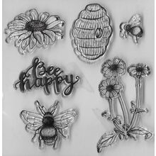Bee Stamp Set. App 9.5x10cm. Stamping Cardmaking Scrapbooking Crafts