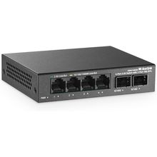 Mokerlink 4 Port 2.5G Ethernet Switch with 2X10G SFP+ Slot, 4X2.5G Base-T Ports