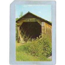 NH Landon Covered Bridge Postcard Bridge Over Cold River World Guide Numbe~386
