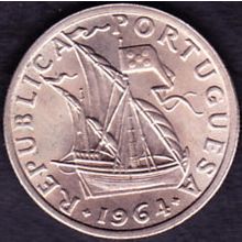 1964 Portugal 2 & Half Escudos Coin