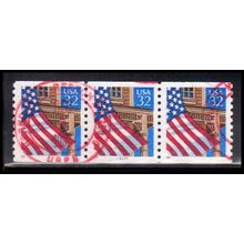 Used 2913 32c U.S. Flag Over Porch Very Fine PNC 22221/3 PA3487