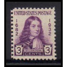 724 3c William Penn Just Clears MNH O3568