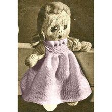 Vintage Knitting Pattern Maryanna Baby Wool Pocket Doll 7” High + Dress Nappy