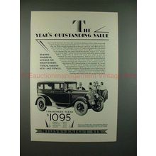 1928 Willys-Knight 5-Passenger Sedan Car Ad - Value!!