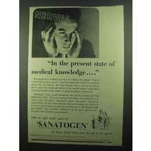 1939 Sanatogen Nerve Tonic Ad - Nerves