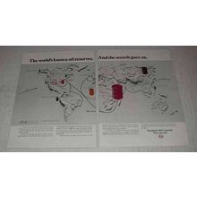 1971 Esso Standard Oil Ad - World's Oil Reserves