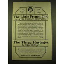 1924 Houghton Mifflin Company Ad - A clash of moral codes love vs. l'amour