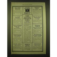 1924 Houghton Mifflin Company Ad - The Three Hostages John Buchan