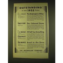 1933 The Macmillan Company Ad - Outstanding