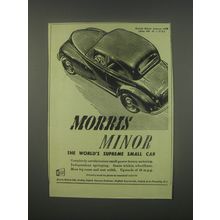 1949 Morris Minor Saloon Car Ad - Morris Minor the World's supreme small car