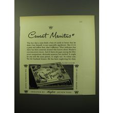 1950 Huyler's Conversation Pieces Candy Ad - Caveat Maritus