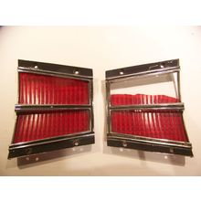 1965 DODGE POLARA MONACO STATION WAGON INNER TAILLIGHT LENSES & BEZELS #2449657