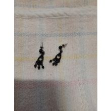 womens black dangle earrings 2cm long