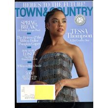 TOWN & COUNTRY MAGAZINE FEB. 2021 TESSA THOMPSON cover 21st Century STAR NEW