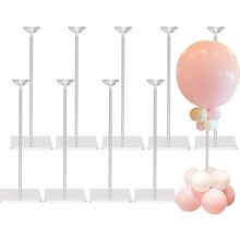 TEKXYZ 15.75 Inch Height Clear Acrylic Balloon Stand for Table Centerpiece Decor