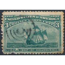 Colombian Exposition Issue: 3c - USA 1893 - FH - Sc 232