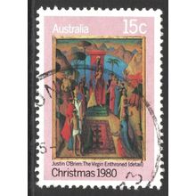 AUSTRALIA 1980: CHRISTMAS - 15c VIRGIN ENTHRONED USED (G6)