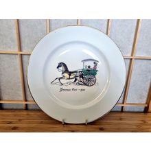 Royal Windsor Governess Cart Plate, English Fine Bone China, 1900 Horse Carriage